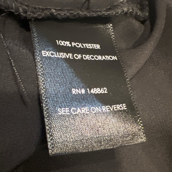 Torrid Studio Crepe De Chine Lace Trim Blouse black size 2 - Picture 5 of 6